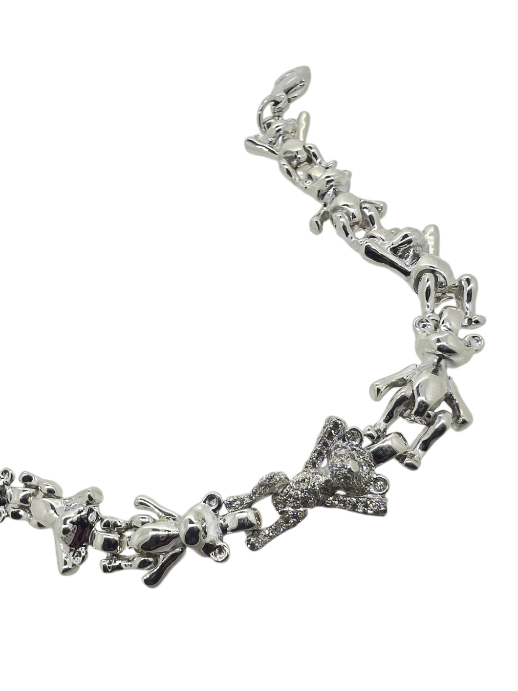 Teddy bear chaos chain bracelet -DIAMOND PAVE