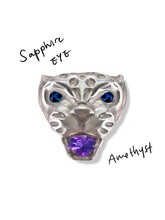 Panther Face - ♡ gem bite & gem eye ring