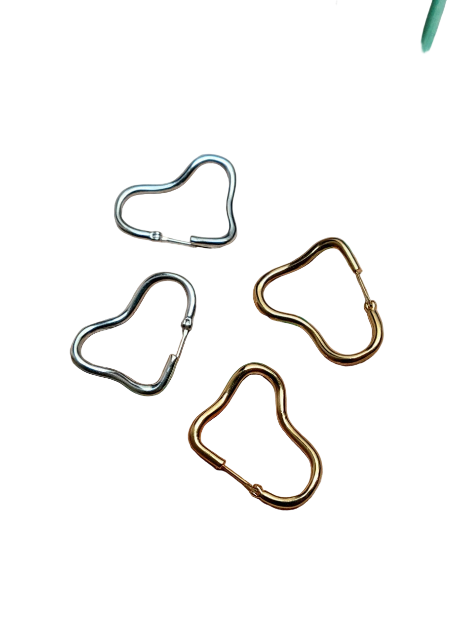HEART HOOP EARRING (pair)