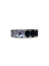 Oval Amethyst × Onyx Heart Eternity Ring