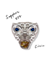 Panther Face - ♡ gem bite & gem eye ring