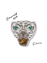 Panther Face - ♡ gem bite & gem eye ring
