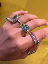 Oval Amethyst × Onyx Heart Eternity Ring