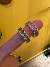 Oval Period × Blue Topaz Heart Eternity Ring