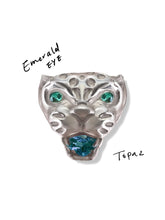Panther Face - ♡ gem bite & gem eye ring