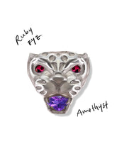 Panther Face - ♡ gem bite & gem eye ring