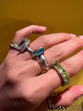 Oval Period × Blue Topaz Heart Eternity Ring