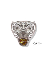 Panther Face - ♡ gem bite ring