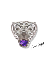 Panther Face - ♡ gem bite ring
