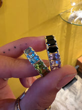 Oval Period × Blue Topaz Heart Eternity Ring