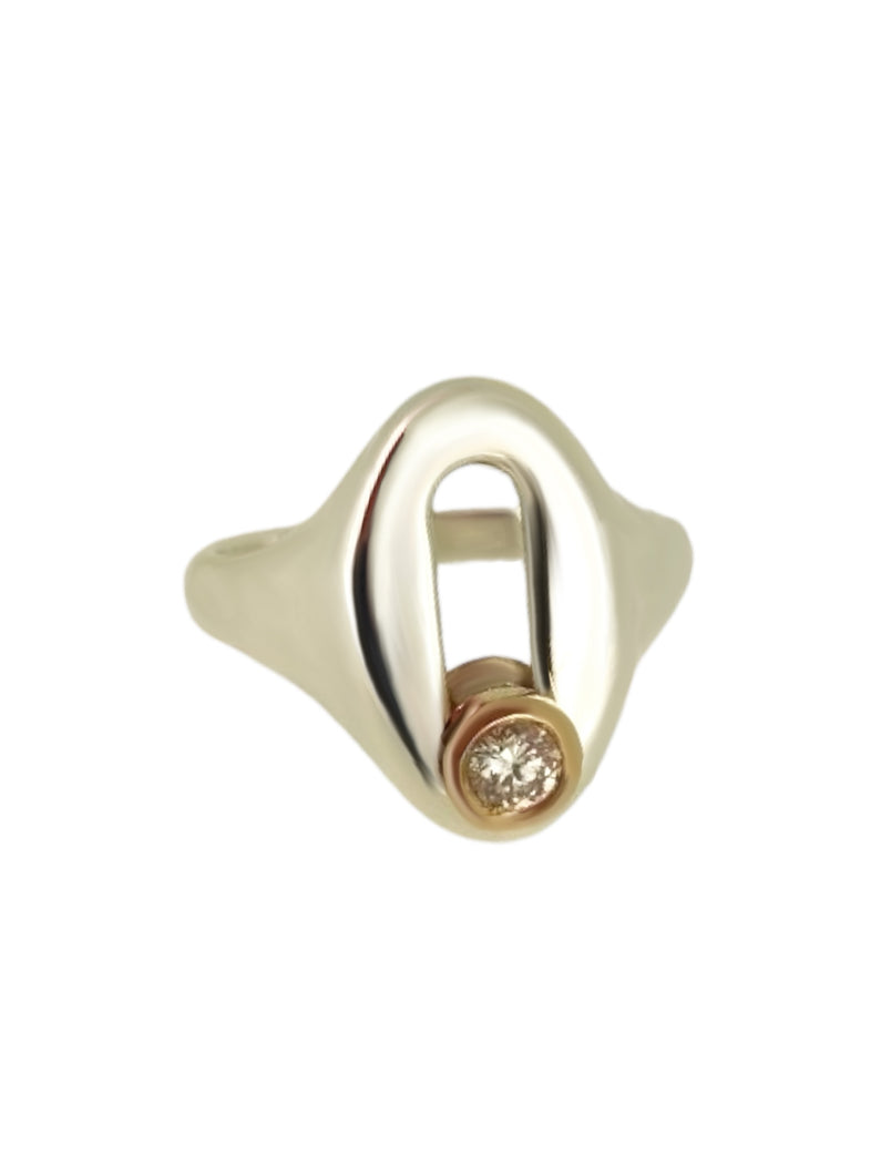 MOVEMENT SIGNET RING - diamond