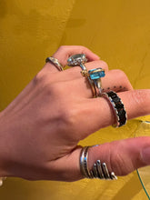 Oval Amethyst × Onyx Heart Eternity Ring