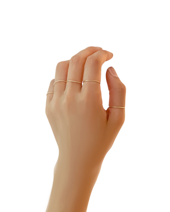 SIMPLE BAND SET OF 5+ring sizer