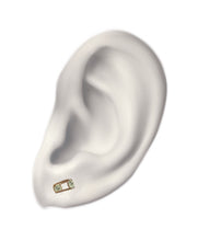 Bent stud double diamond pierce