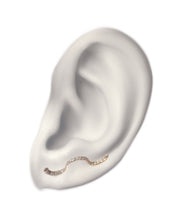 Wavy Diamond hook stud pierce