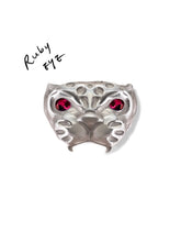 Panther Face -bite overlay & gem eye ring
