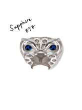 Panther Face -bite overlay & gem eye ring