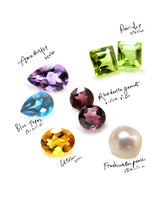 Knit ring with gem stone