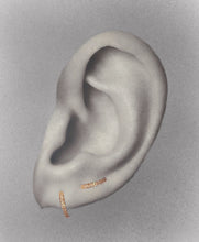 Half circle diamond stud pierce