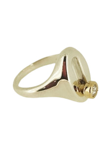 MOVEMENT signet diamond ring