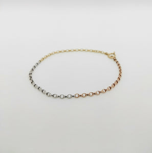 【TRIO】 Color chain bracelet 　トリオカラーチェーンブレスレット