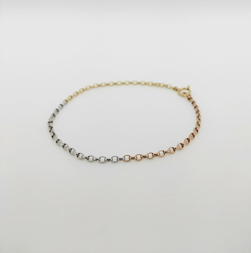 【TRIO】 Color chain bracelet 　トリオカラーチェーンブレスレット