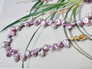 SMALL Baroque Violet Pearl necklace /スモールバロックバイオレットパールネックレス